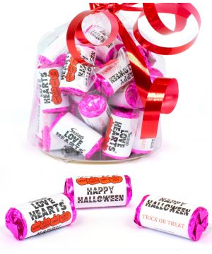 30 personalised Halloween Love Hearts