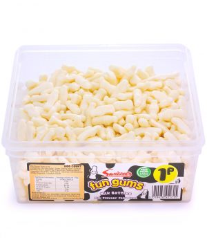 600 Count Fun Gum Tub - Milk Bottles